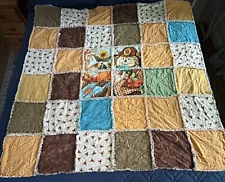 Fall Rag Quilt 55” x 55”