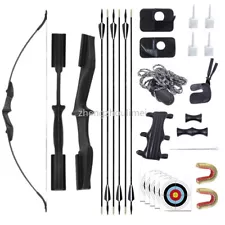 Right Left Hand 30/40lbs 57" Archery Takedown Recurve Bow set Hunting arrows