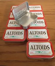 Altoids Peppermint Empty Tins Lot of 10 Great for Art and Craft Projects