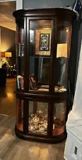 cherry wood china cabinet