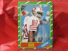 1986 Topps Jerry Rice 161 Rookie Card Sharp Corners and edges