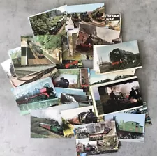 100 X Steam Train Locomotive Mixed Job Lot Postcards Collect Or For Re-Sale JL14