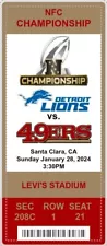 Commemorative 2024 NFC Championship Game Ticket Lions vs 49ers