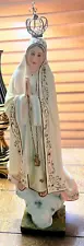 Vtg Our Lady Of Fatima Virgin Mary Blessed Mother Religious Statue Portugal 18”