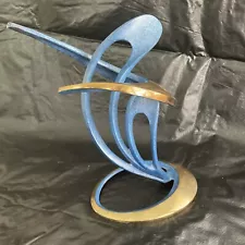 BOB BENNETT SCULPTURE - ABSTRACT BRONZE METAL - SIGNED #43/100 - 1993