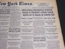 1932 OCTOBER 28 NEW YORK TIMES - SMITH APPEALS FOR ROOSEVELT IN BOSTON - NT 6982