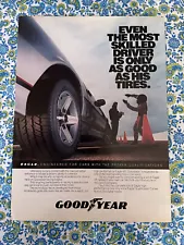 Vintage 1985 Good Year Tire Print Ad Eagle VR “Gatorback” Tires