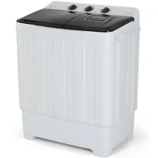 30Lbs Twin Tub Washer and Dryer Combo, 2 in 1 Mini Washer W/ Built-in Drain Pump