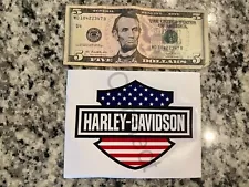 2 Harley Davidson Stickers USA flag Hog Motorcycle Patriot Decal Yeti Laptop