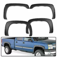 Pocket Rivet Style Fender Flares Fit For 1999-2006 Chevy Silverado GMC Sierra