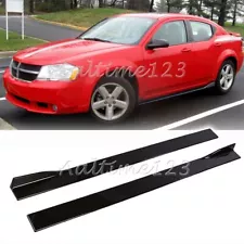 For Dodge Avenger Glossy Black Side Skirt Splitter Spoiler Extension Lip Rocker (For: 1998 Dodge Avenger)