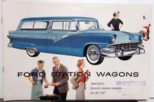 1956 Ford Station Wagons Custom Ranch Parklane Country Squire Sales Brochure