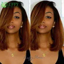 1B/30 Two Tone Short Bob Full Lace Wigs Ombre Color Human Hair Lace Front Wigs