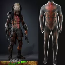 The Predator Cosplay Jumpsuit Superhero Stage Bodysuit Suit Costume Halloween US