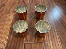 4 Copper Canele Molds Medium 1.75 Inchs