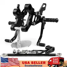 Aluminum Rearset Rear Set Black Footrest Pedal Fit For Yamaha MT-09 FZ-09 14-16 (For: 2020 Yamaha MT-09)