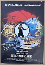 New “THE LIVING DAYLIGHTS” JAMES BOND 007 1987 Original US 1 SHT POSTER 27”x40”