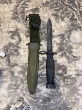 Vietnam Era M7 Bayonet, USM8A Scabbard, Packaged For Reissue