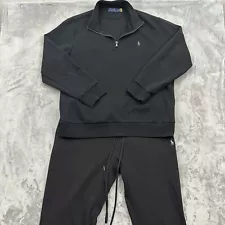 Vintage Polo Ralph Lauren Jumpsuit Zip Up Jacket XL Pants 2XL Black Set