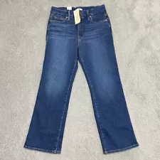 Good American Jeans Womens 6 28 Blue High Rise Good Legs Mini Boot Cut 27x26 NEW