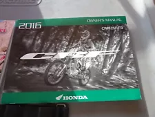 Honda CRF125F Big Wheel 2016 Genuine Owners Service Manual & More 31K28B20