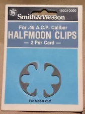 S&W Factory Smith & Wesson 45 Half Moon Clips Revolver 2 Pcs Sealed Package 25-2