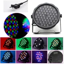 DJ Slim Par64 RGBW 54X3W LED Light PAR 3in1 DMX Outdoor Color Mixing Stage Lamp