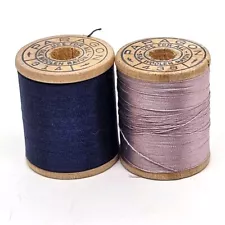 Lot of 2 Spools Silk Thread Pargon Heminway & Bartlett Size A 50 Yards