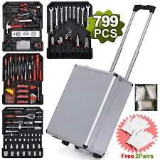 799pcs Aluminum Trolley Case Tool Set Professional Mechanics Craftsman Kit