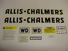 Allis Chalmers Model WD Tractor Decal Set Black NEW - FREE SHIPPING