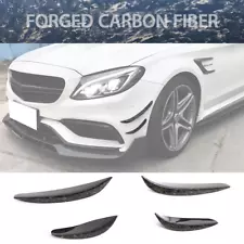 Clearance Sale For 15-21 Benz W205 Front Bumper Splitter Forged Carbon Fiber (For: 2019 Mercedes-Benz C63 AMG)