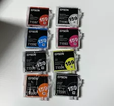 Epson T159 Color Ink Cartridges For Epson R2000 Lot Of 8 READ T1590