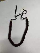 da Hawaiian Store Dark Koa Seed Lei Necklace