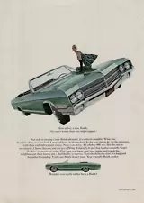 1965 Buick LeSabre 400 Blue Convertible Wildcat V8 Blonde Model Vintage Print Ad