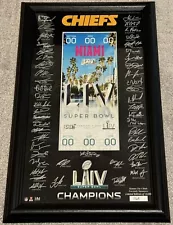 Kansas City Chiefs Super Bowl LIV 54 Champions Ticket Signature Frame