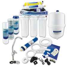 Reverse Osmosis Water Filter System 50 GPD 6 Stage Pumped for Residential Use