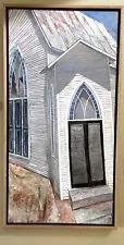 Walter Hodgen Original Oil Painting of a Church Door Signed Framed