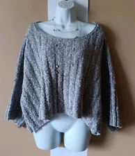 FREE PEOPLE Size S New Good Day Cropped Oversized Pullover Sweater