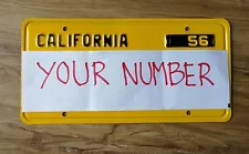 REPLICAS....1956 CALIFORNIA License Plates (pair) , EXPIRED DECADES AGO