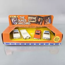 Vintage 1981 ERTL Dukes Of Hazzard 1/64 Diecast 4 Pack Set GENERAL LEE OPENED