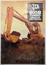 Original JCB 805B Turbo Crawler Excavator Sales Brochure, 1982