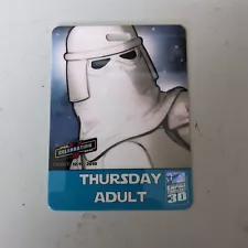 2010 Star Wars Celebration V Adult Pass Stormtrooper Ticket Pass