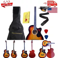 New ListingComfortable to Play 44" Full Size Acoustic-Electric Bass Guitar-Multiple Styles