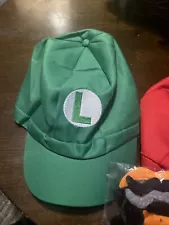 Mario And Luigi Baseball Caps Hats Super Mario Set Of 2 Cosplay Halloween