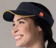 Authentic McDonald’s Employee Visor, Navy, New, Adjustable ,One Size, Unisex