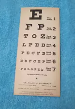 ADVERTISING EYE CHART - DR. ALLAN M. SILVERMAN