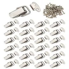 24 Pack Spring Loaded Buckle Latch Toggle Hasp Lock for Wooden Case Toolbox