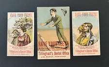 Victorian Trade Cards for a Dentist-Creepy and Unsettling Set of 3