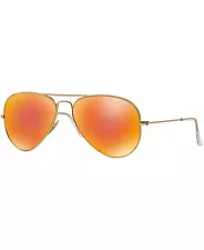 Ray-Ban Aviator 112/69 RB3025 58-14mm Gold frame with Orange Flash NEW W/TAGS