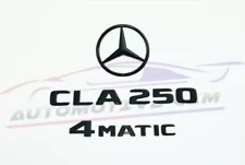 CLA250 4MATIC Rear Star Emblem glossy Black Letter Badge for Mercedes C117 W117